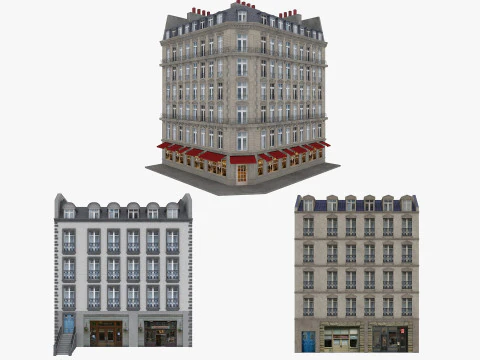 Edificios parisinos Modelo 3D
