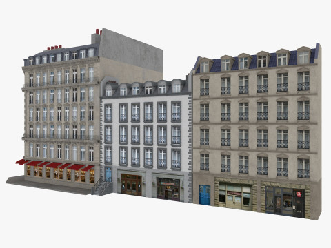 Parisian Buildings 3D Model