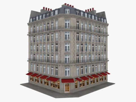 Parisian Buildings 3D Model