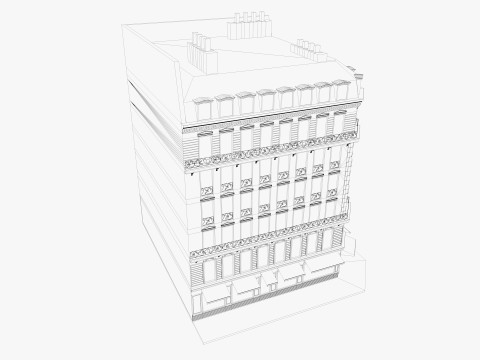 Parisian Buildings 3D Model