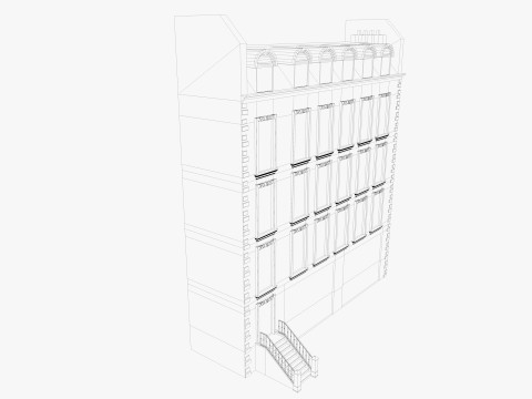 Parisian Buildings 3D Model