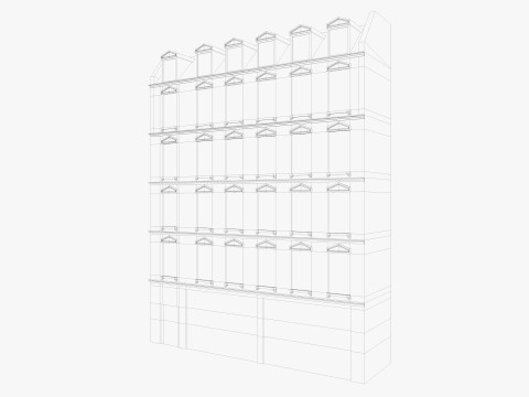 Parisian Buildings 3D Model