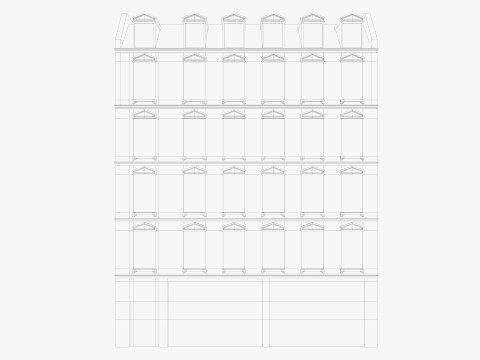 Parisian Buildings 3D Model