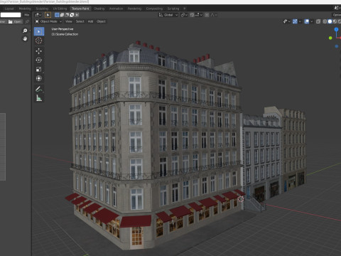 Parisian Buildings 3D Model