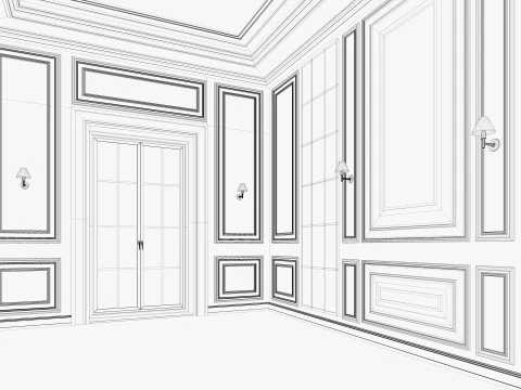 ロフトベースルームインテリア4 3Dモデル