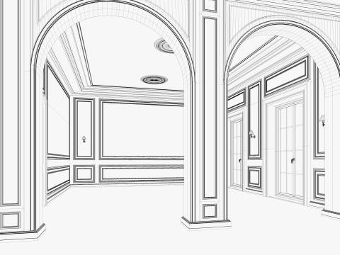 Loft Base Room interior 4 3D-Modell