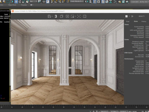 ロフトベースルームインテリア4 3Dモデル