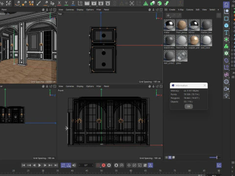 ロフトベースルームインテリア4 3Dモデル