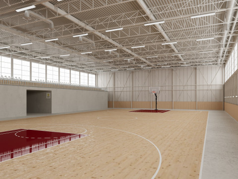 Basketball gym 3D Model