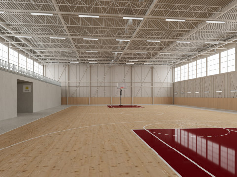 Basketball gym 3D Model
