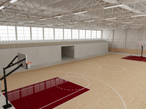 Basketball gym 3D Model