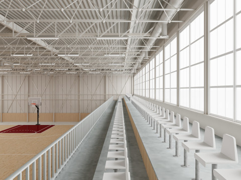 Basketball gym 3D Model