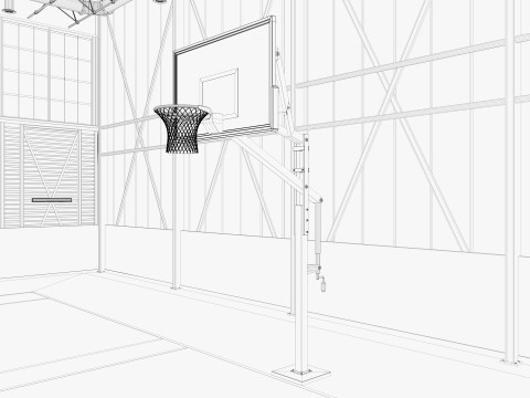 Basketball gym 3D Model