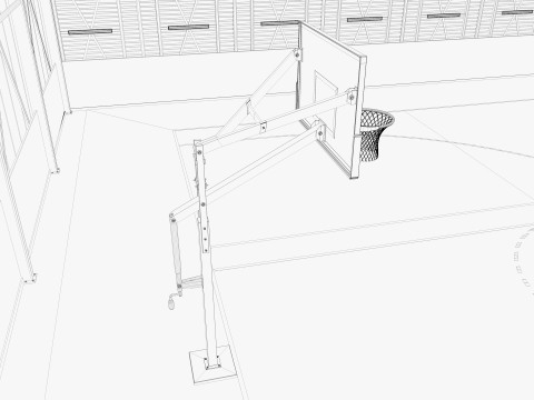 Basketball gym 3D Model