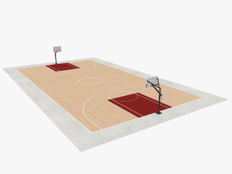 Basketball court 3D Model