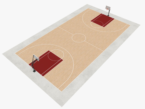 Basketball court 3D Model