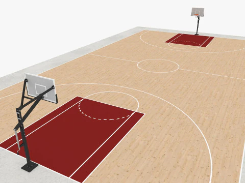 Basketball court 3D Model