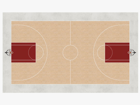 Basketball court 3D Model