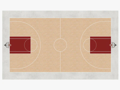 Basketball court 3D Model