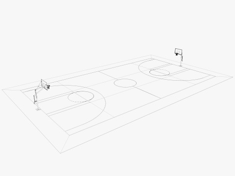 Basketball court 3D Model
