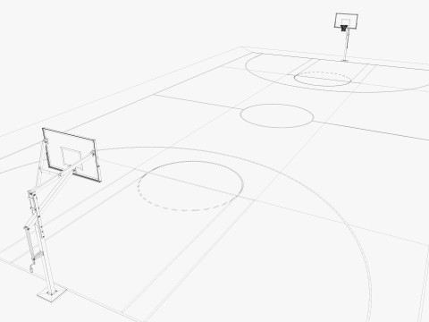 Basketball court 3D Model