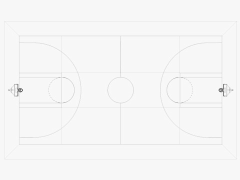 Basketball court 3D Model