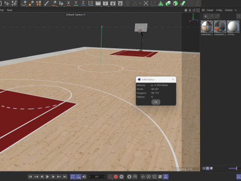 Basketball court 3D Model