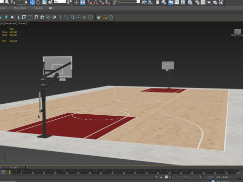 Basketball court 3D Model