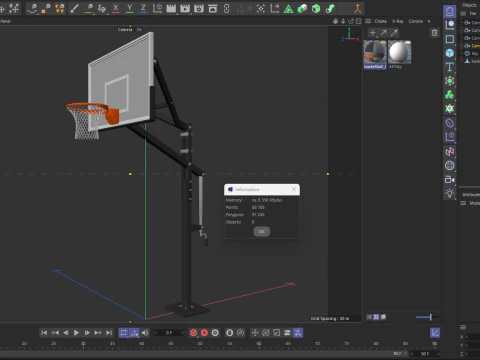 Basketball hoop 3D Model