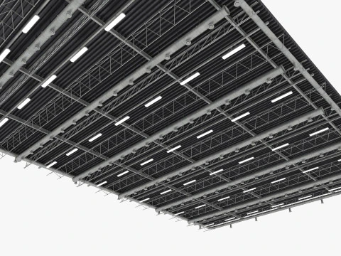 Ceiling Ventilation Pipes 9 3D Model
