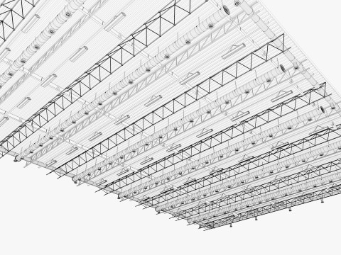 Ceiling Ventilation Pipes 9 3D Model