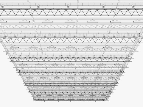 Ceiling Ventilation Pipes 9 3D Model