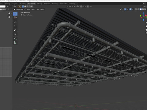 Ceiling Ventilation Pipes 9 3D Model