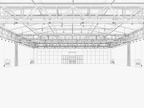 Exhibition Hall 38 3D Model