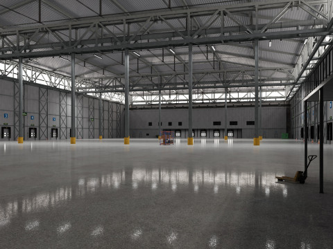 Warehouse Logistic 10 interior and exterior 3D-Modell