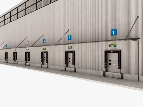 Warehouse Logistic 10 interior and exterior 3D Model
