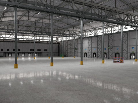 Warehouse Logistic 10 interior and exterior 3D Model