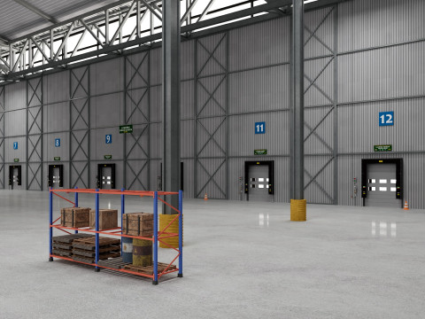 Warehouse Logistic 10 interior and exterior 3D Model