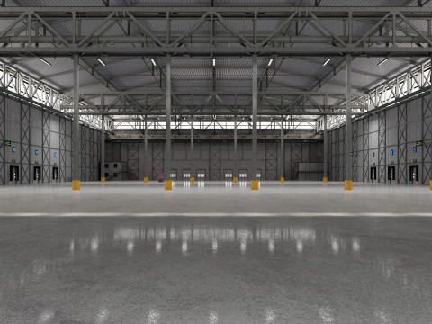 Warehouse Logistic 10 interior and exterior 3D Model