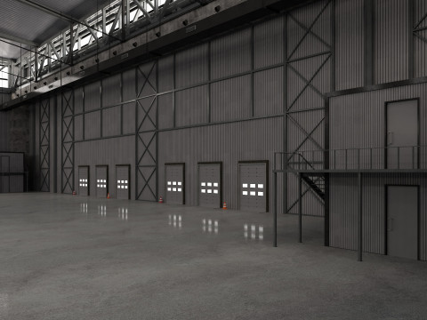 Warehouse Logistic 10 interior and exterior 3D Model