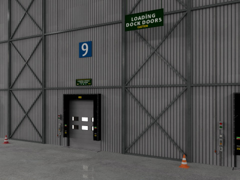 Warehouse Logistic 10 interior and exterior 3D Model