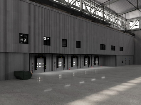 Warehouse Logistic 10 interior and exterior 3D Model