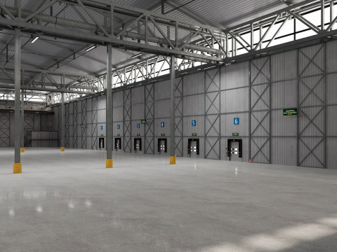 Warehouse Logistic 10 interior and exterior 3D Model