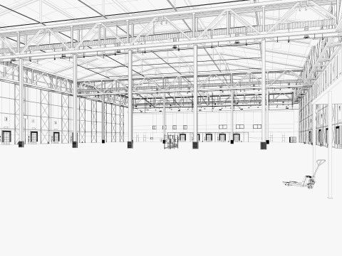 Warehouse Logistic 10 interior and exterior 3D Model