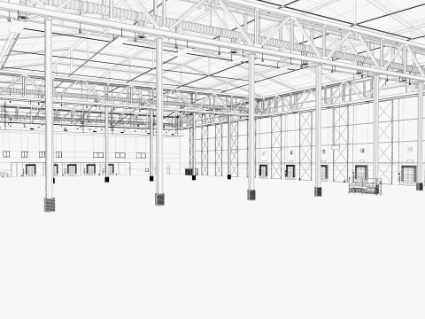 Warehouse Logistic 10 interior and exterior 3D Model
