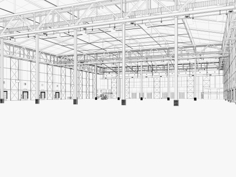 Warehouse Logistic 10 interior and exterior 3D Model