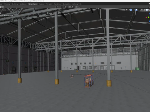 Almac&eacute;n Log&iacute;stico 10 interior y exterior Modelo 3D