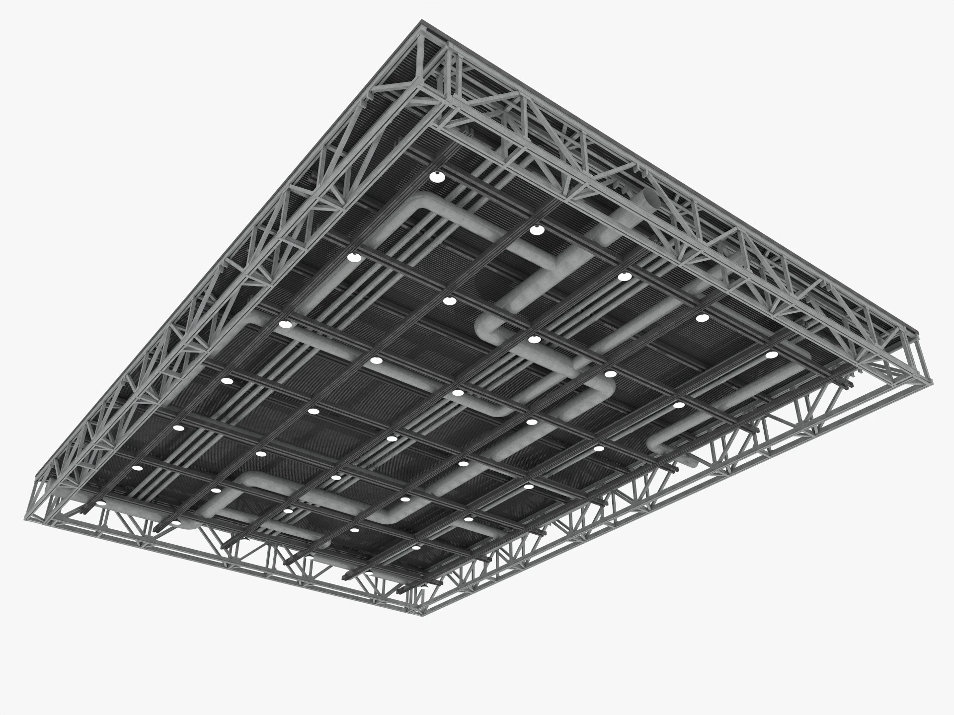 Ceiling Ventilation Pipes 10 3D Model .c4d .max .obj .3ds .fbx .stl .blend 