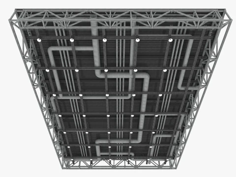 Ceiling Ventilation Pipes 10 3D Model
