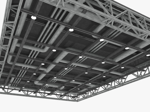 Ceiling Ventilation Pipes 10 3Dモデル
